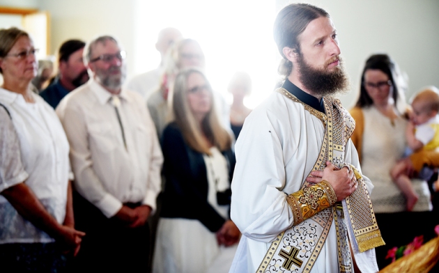 The Re. Daniel Kirk before receiving his ordination and vestments on Sunday, July 19, at Saint Herman Orthodox Church in Kalispell. (Brenda Ahearn/Daily Inter Lake)